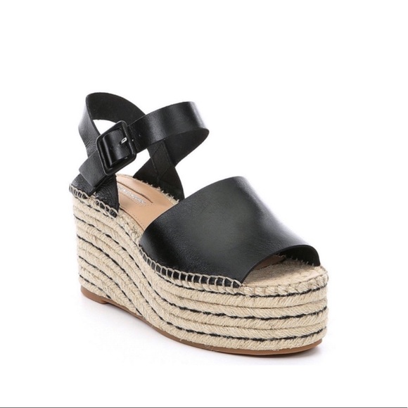 ANTONIO MELANI Shoes - Antonio Melani Bethena Leather Wedge Espadrilles 8